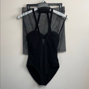 Bodysuit by Out from Under & Asymmetric Skirt Set